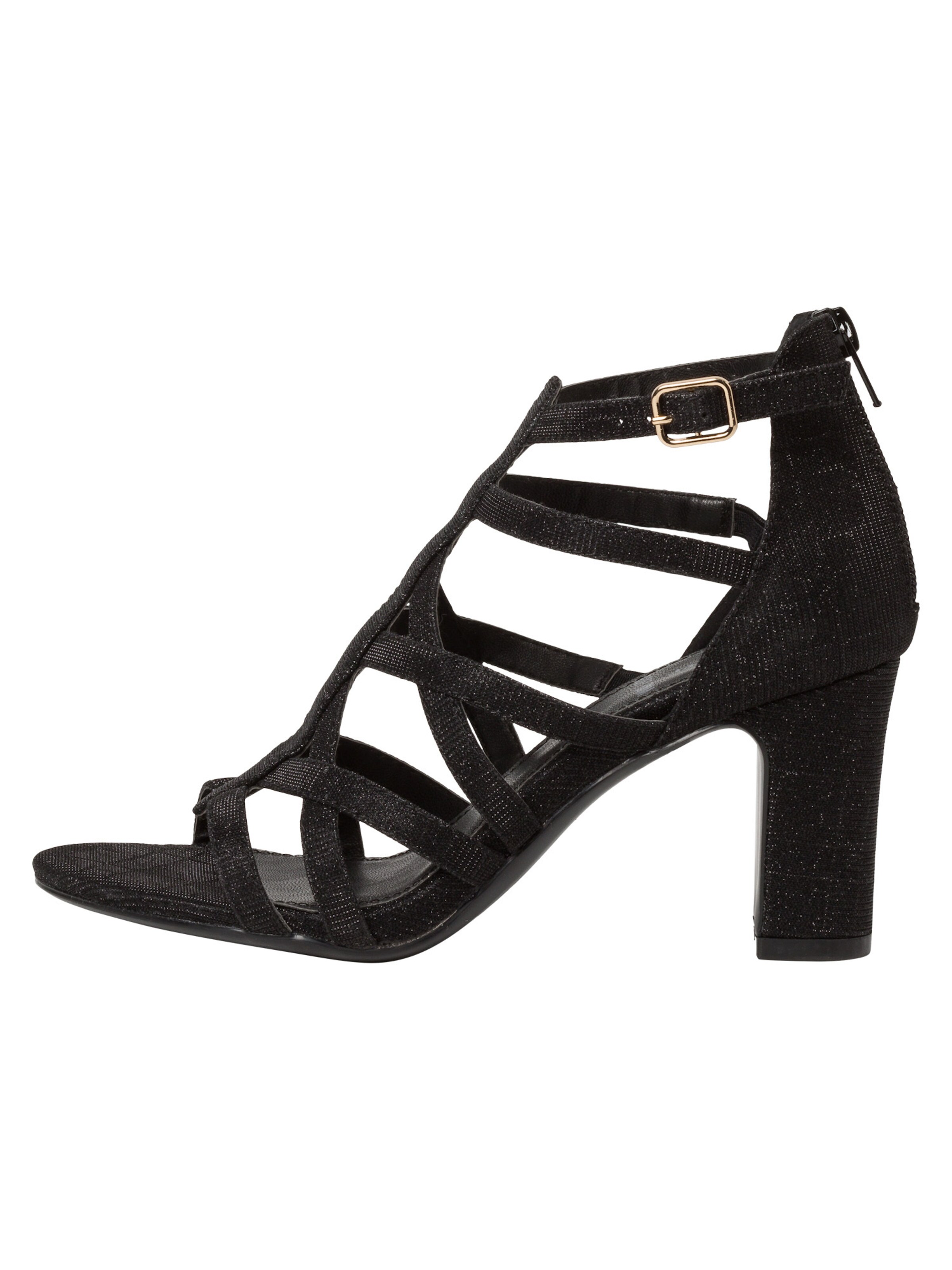 s.Oliver Strap sandal in Black