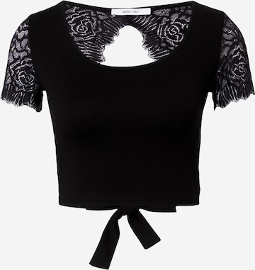 ABOUT YOU Shirt 'Eileen' in Zwart: voorkant