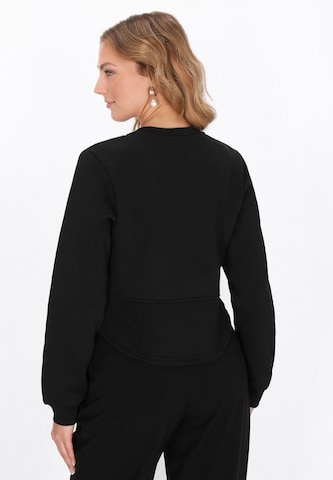 faina - Sudadera con cremallera en negro