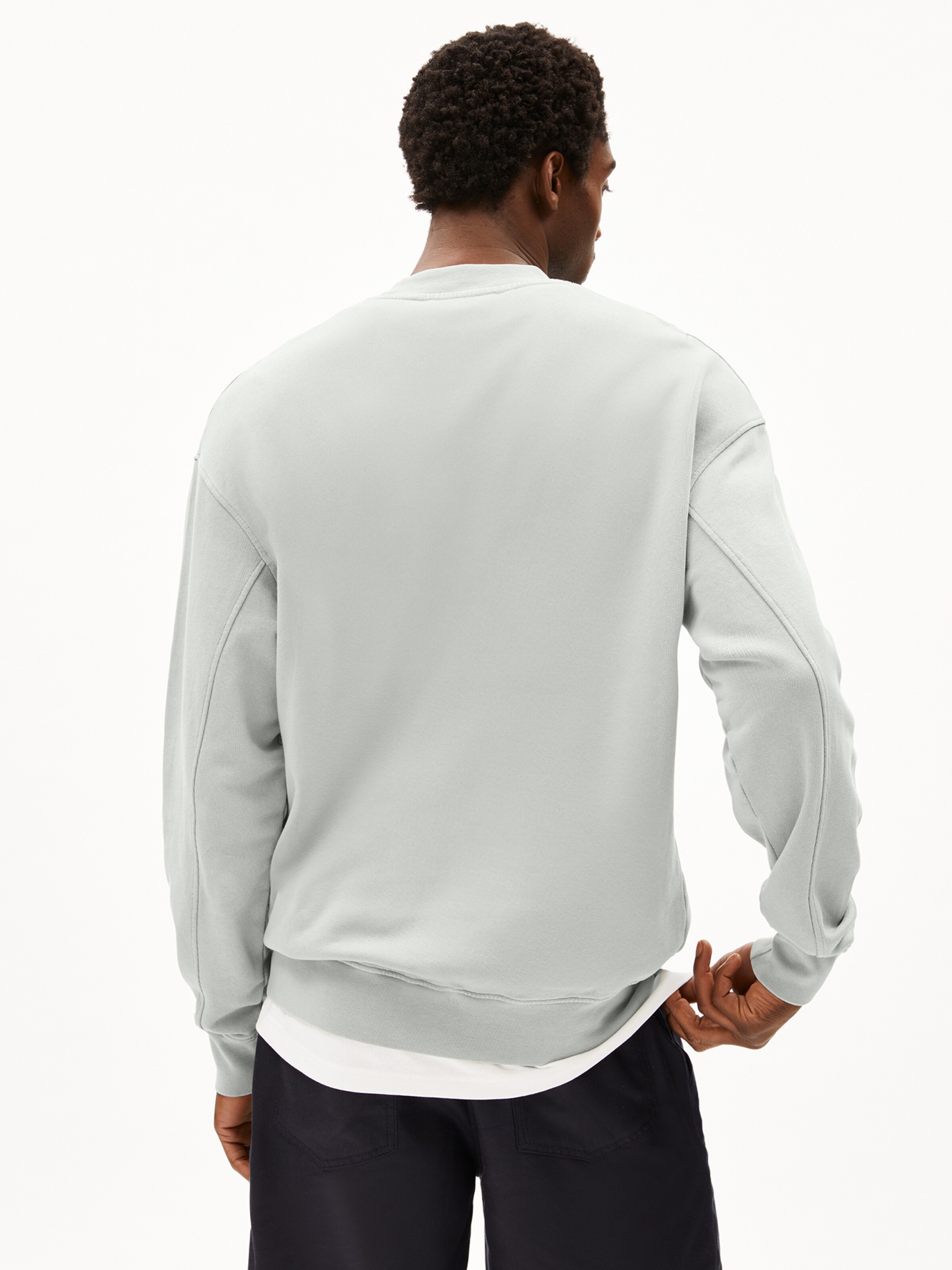 ARMEDANGELS Pullover EMAAL CREWNECK GMT DYE in Grün: Vorderseite