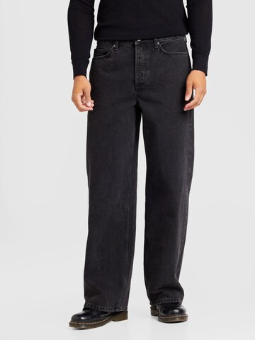 TOPMAN Loosefit Džíny – černá: přední strana
