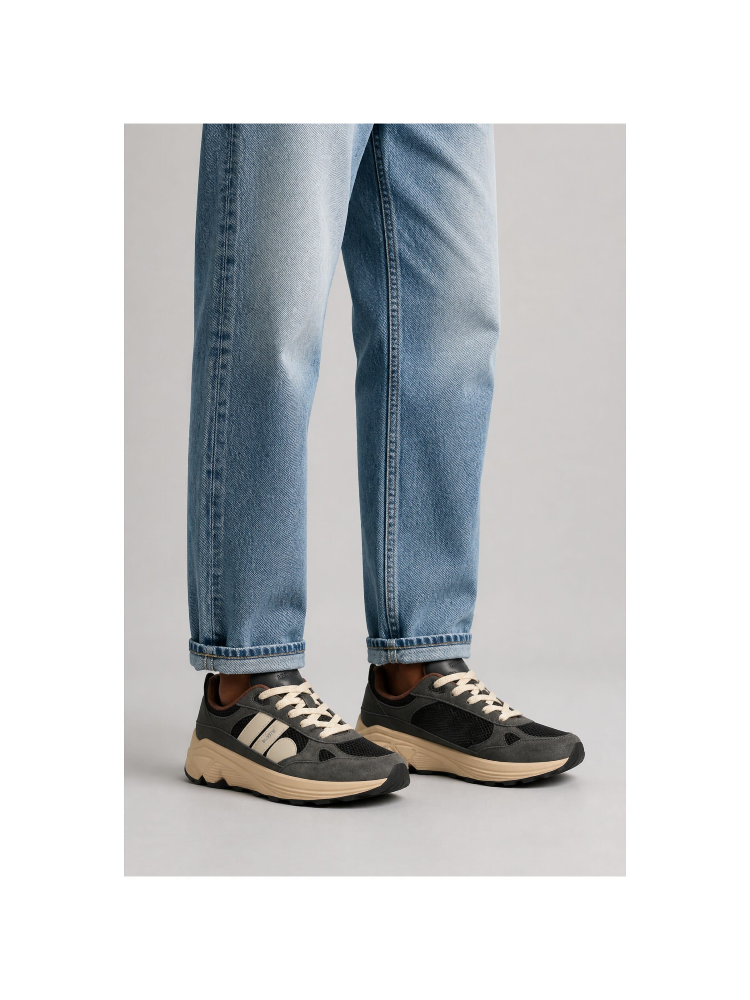 BLACKSTONE Sneakers laag 'V-RILEY' in Grijs