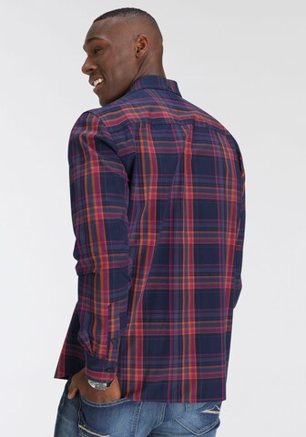 DELMAO Regular fit Button Up Shirt in Blue