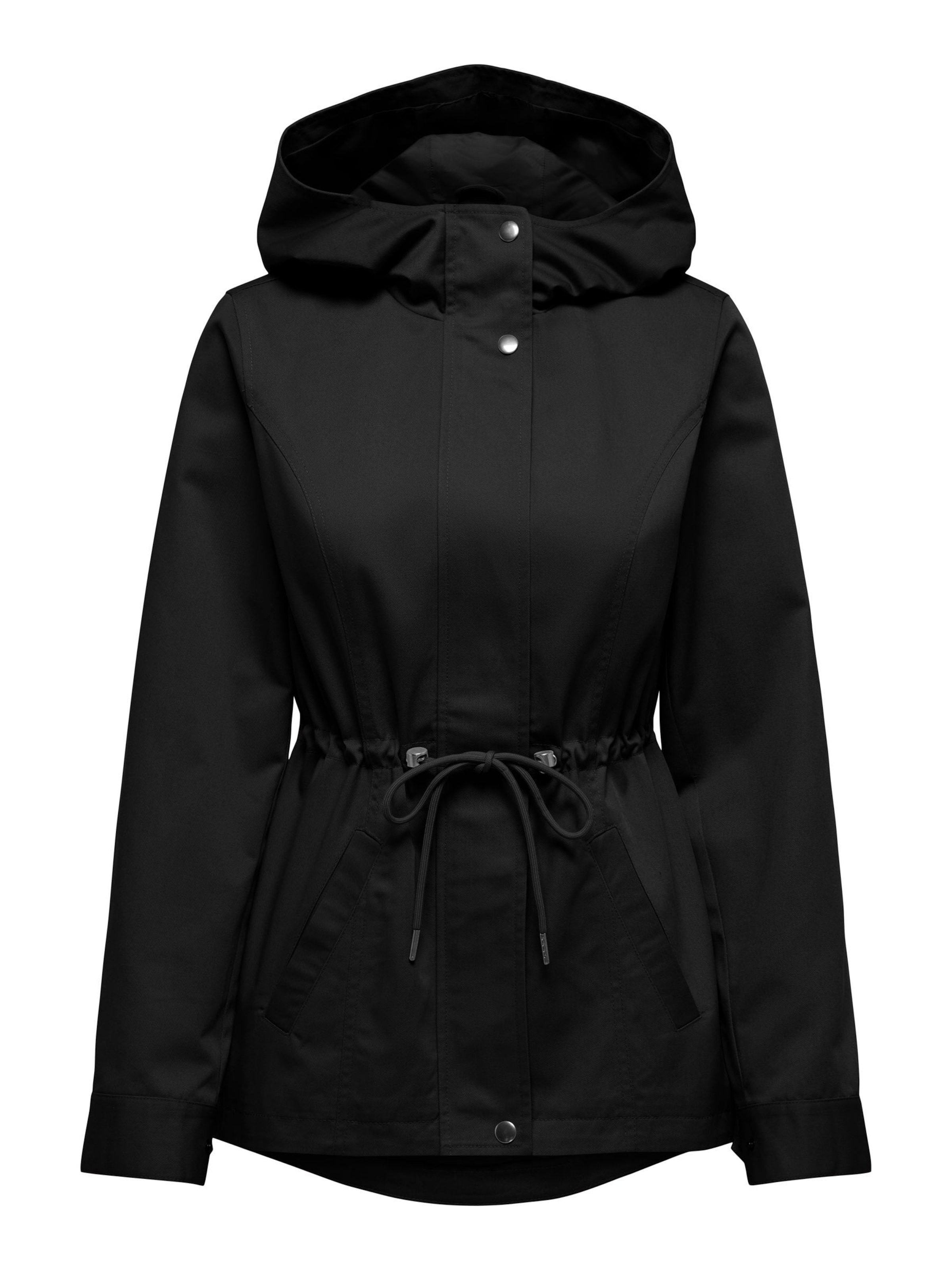 JDY Between-Seasons Parka 'JDYRiver' in Black: front