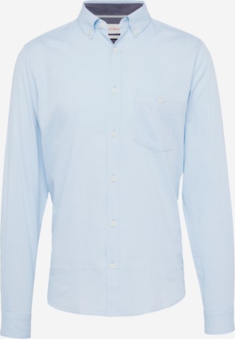 s.Oliver Regular fit Button Up Shirt in Blue: front
