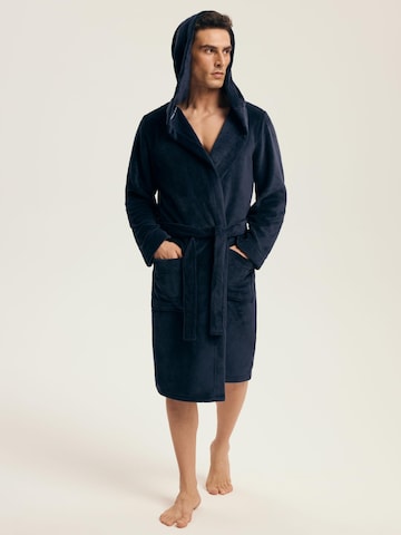 Henderson Bathrobe short 'Naps' in Blue