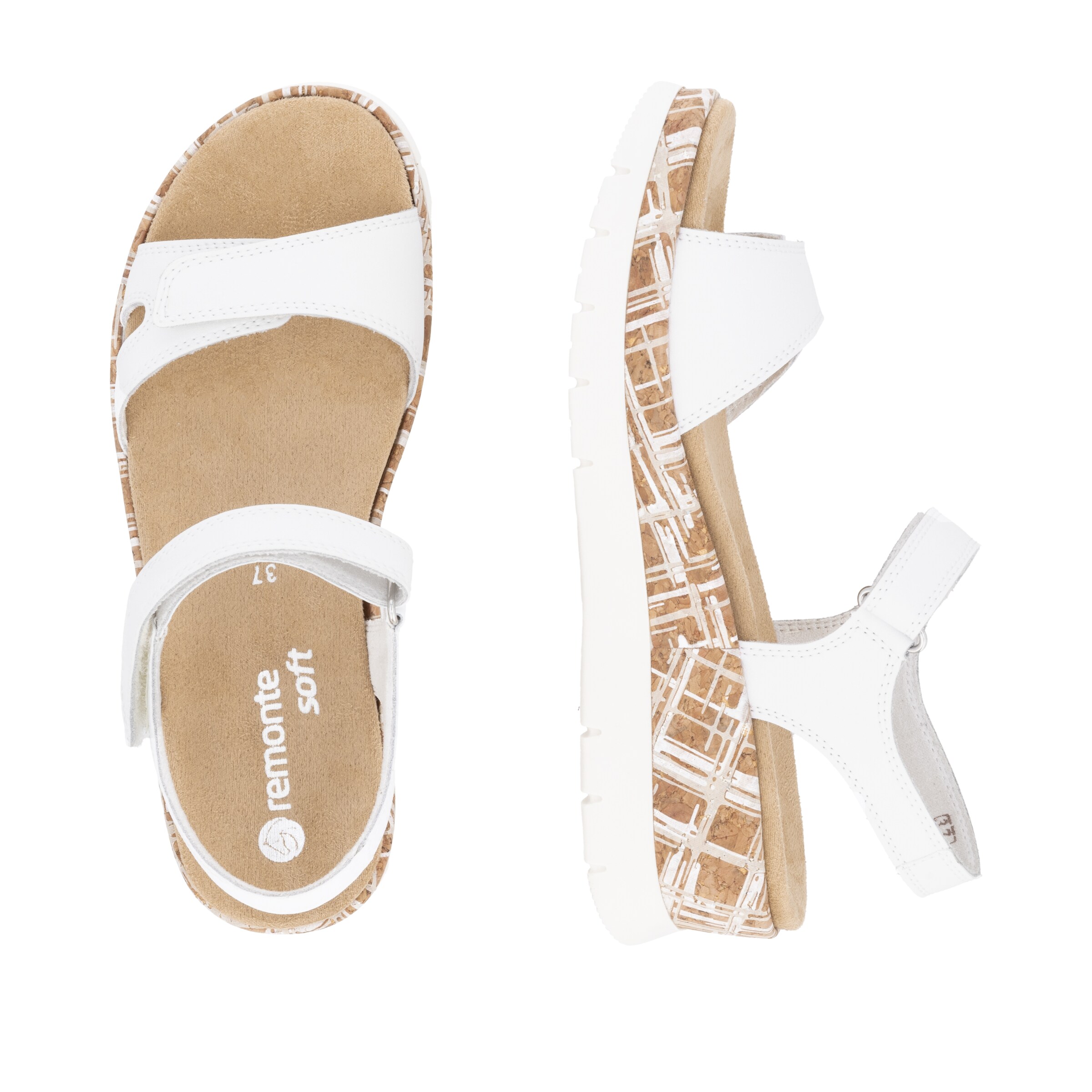 REMONTE Strap Sandals in White