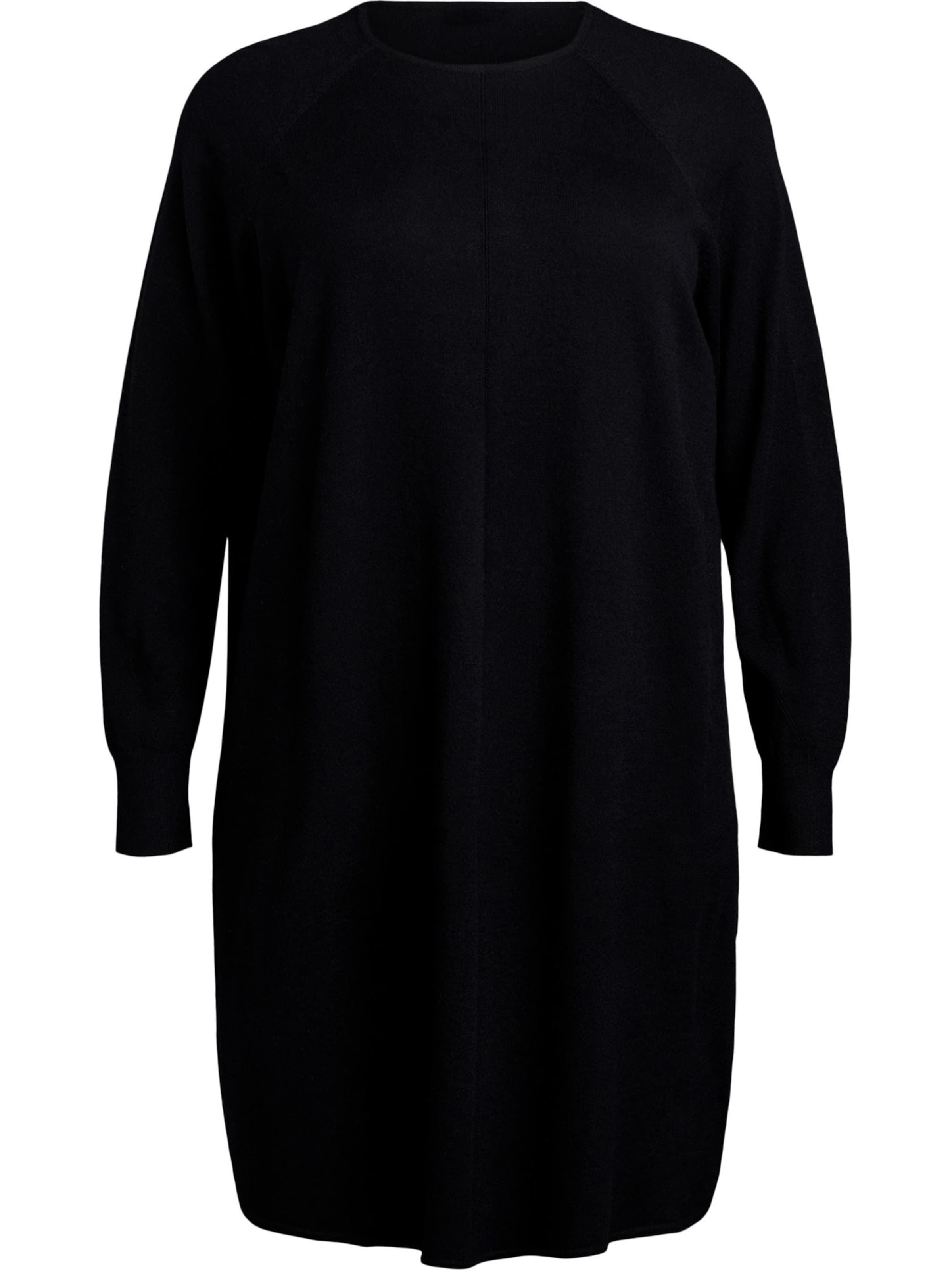 Zizzi Плетена рокля 'Caella' в черно: отпред