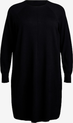 ZizziPletena haljina 'Caella' - crna boja: prednji dio