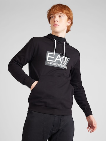 EA7 Emporio ArmaniSweater majica - crna boja: prednji dio