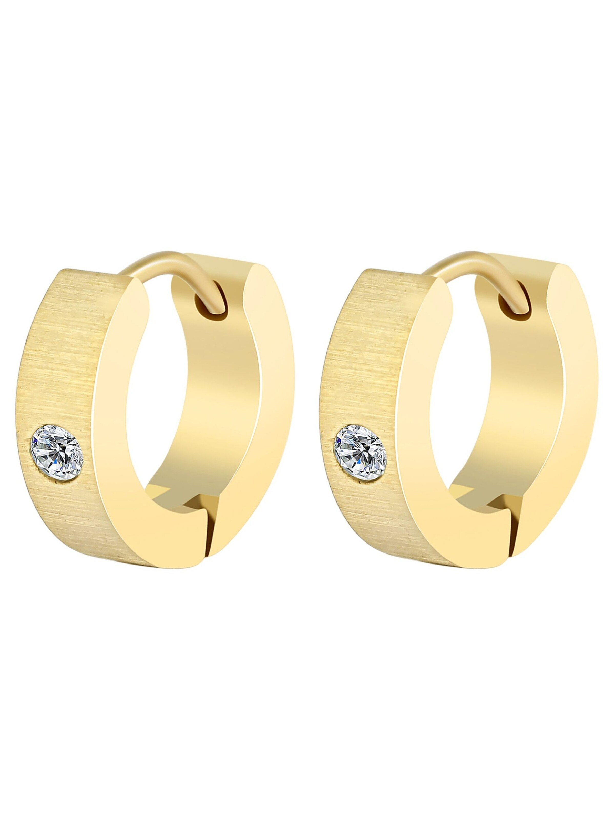 Akzent Ohrringe 'Dalma, langlebig'‌‌‌‌‌‌ in Gold: Vorderseite