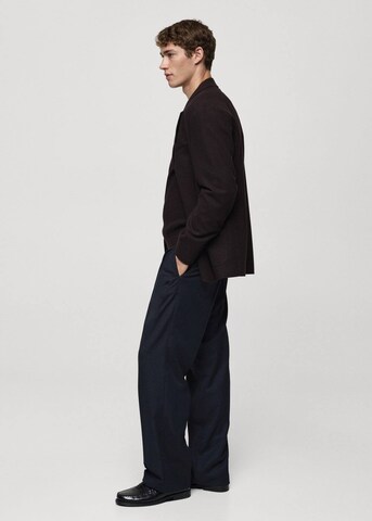 MANGO MAN Loosefit Veckad byxa 'SERGI' i blå