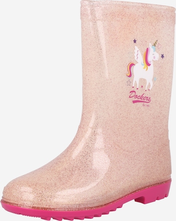 Dockers by Gerli Gumijasti škornji | roza barva: sprednja stran