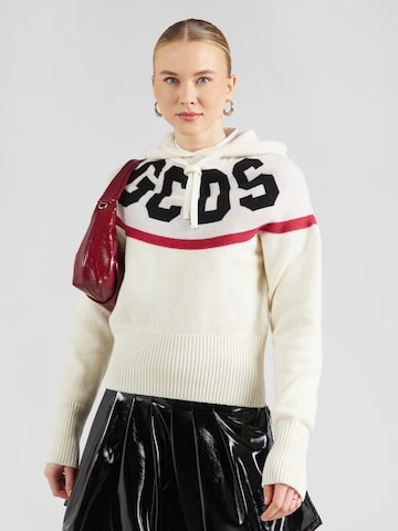 GCDS Πουλόβερ σε λευκό: μπροστά