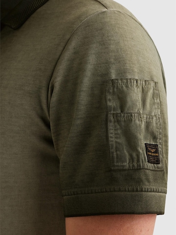 Maglietta 'Polo shirt with cold-dye wash and flight pocket' di PME Legend in verde
