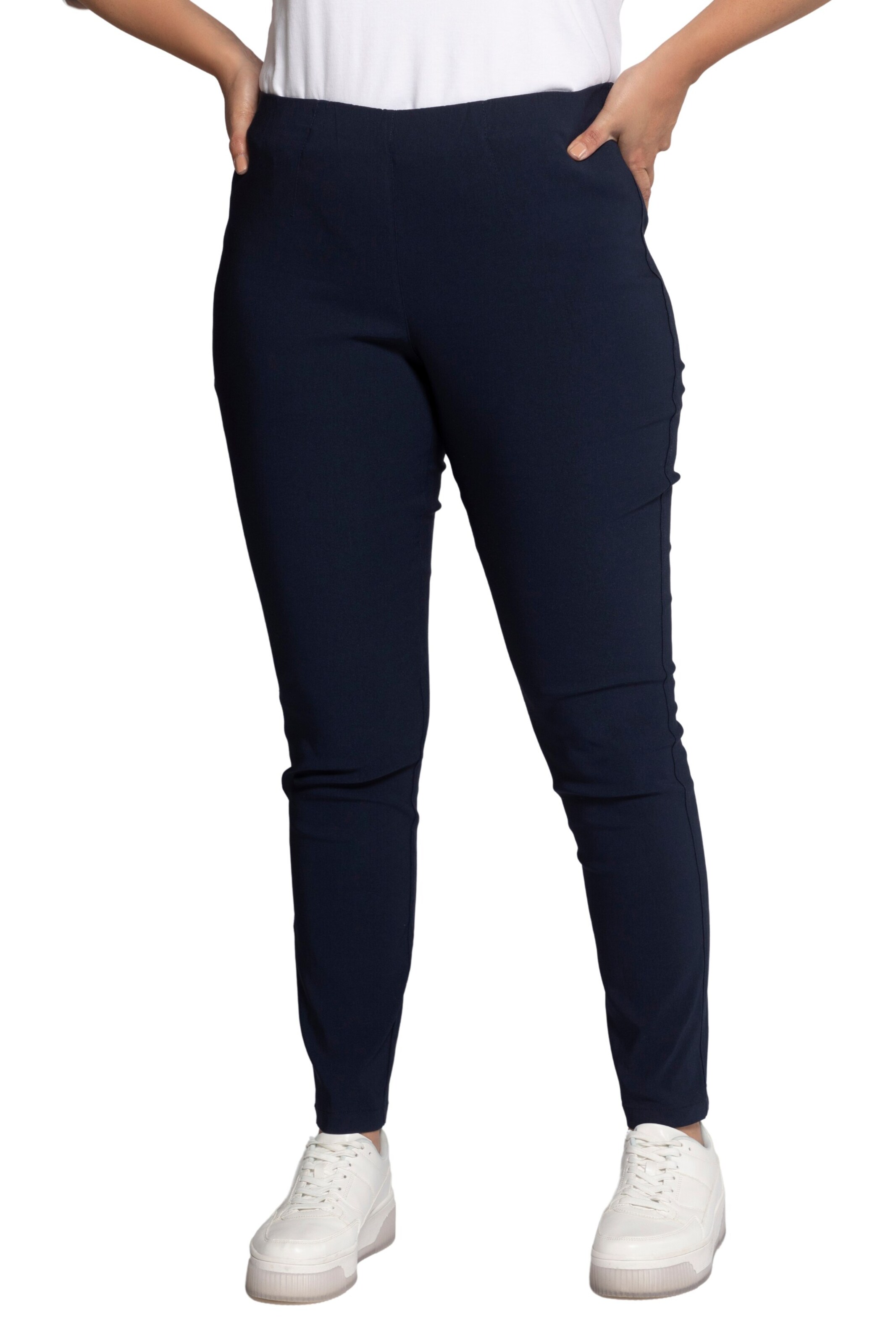 Ulla Popken Regular Hose  'Sienna' in Blau: Vorderseite