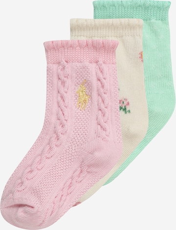 Chaussettes Polo Ralph Lauren en beige : devant