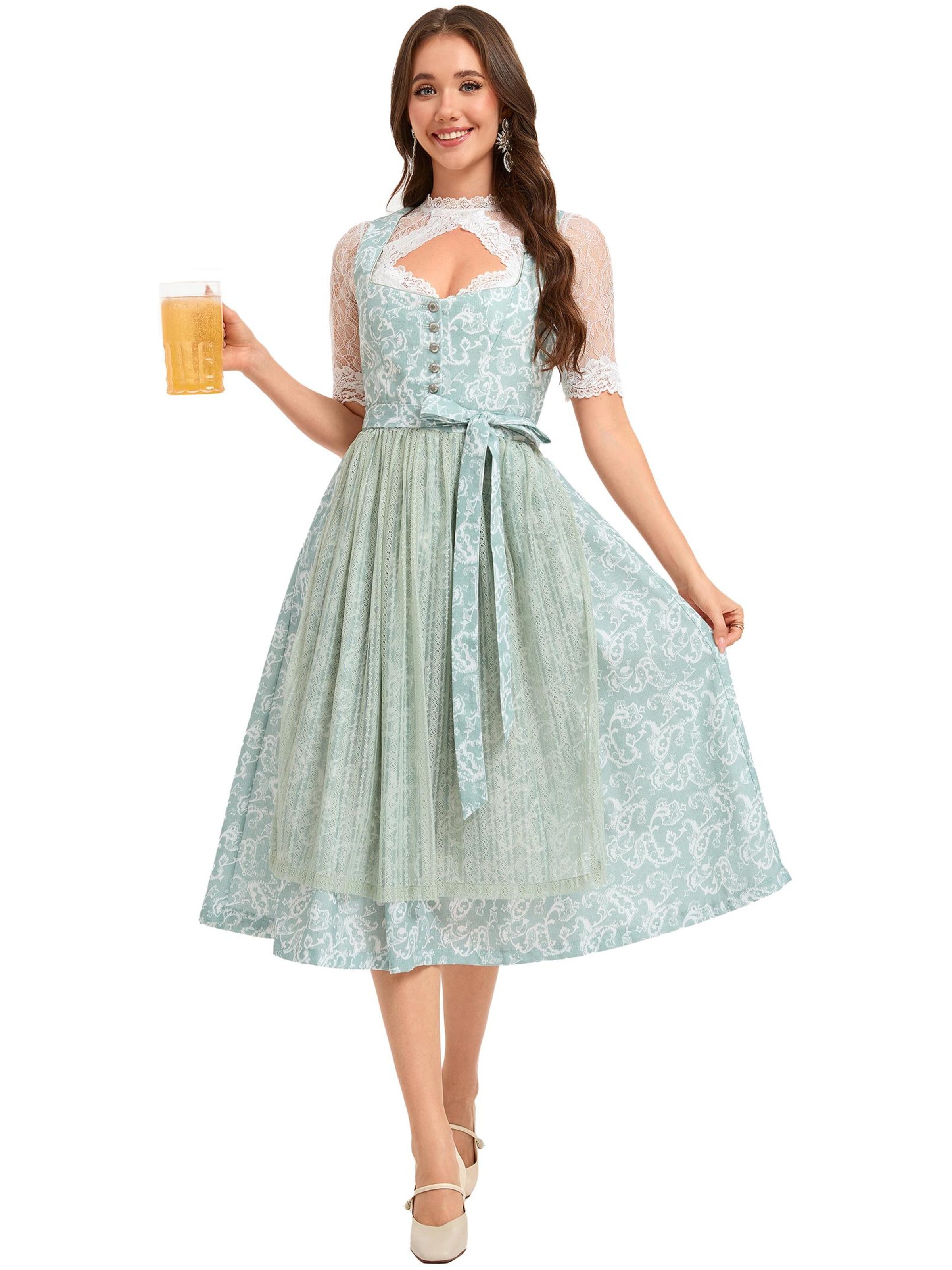 KoJooin Dirndl‌‌‌‌‌‌‌‌ in Grün: Vorderseite