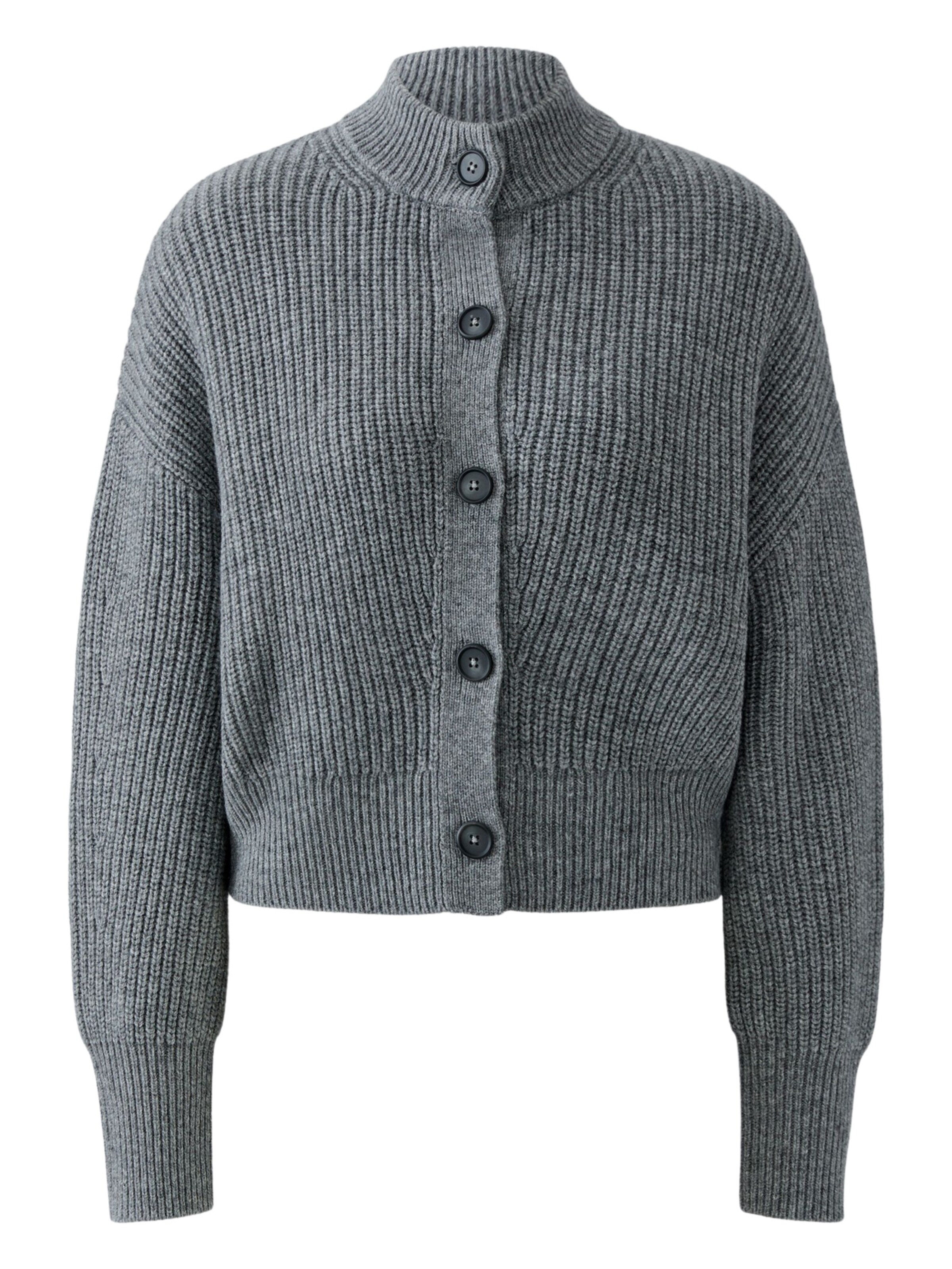 OUI Strickjacke in Grau: Vorderseite