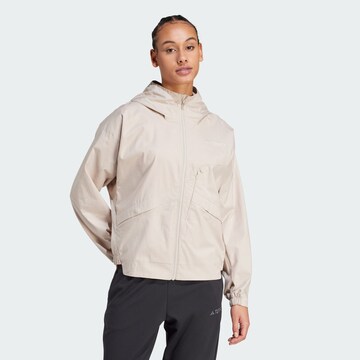 ADIDAS TERREX Outdoorjacke 'Xploric' in Beige: predná strana