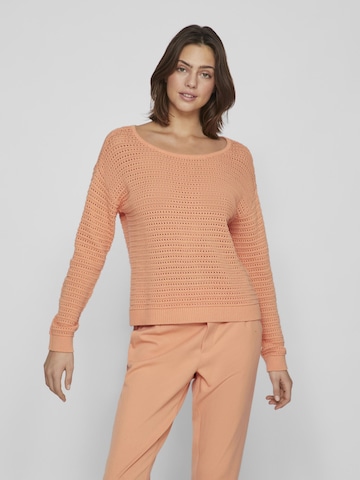 VILA Sweater 'BELLISINA' in Orange: front