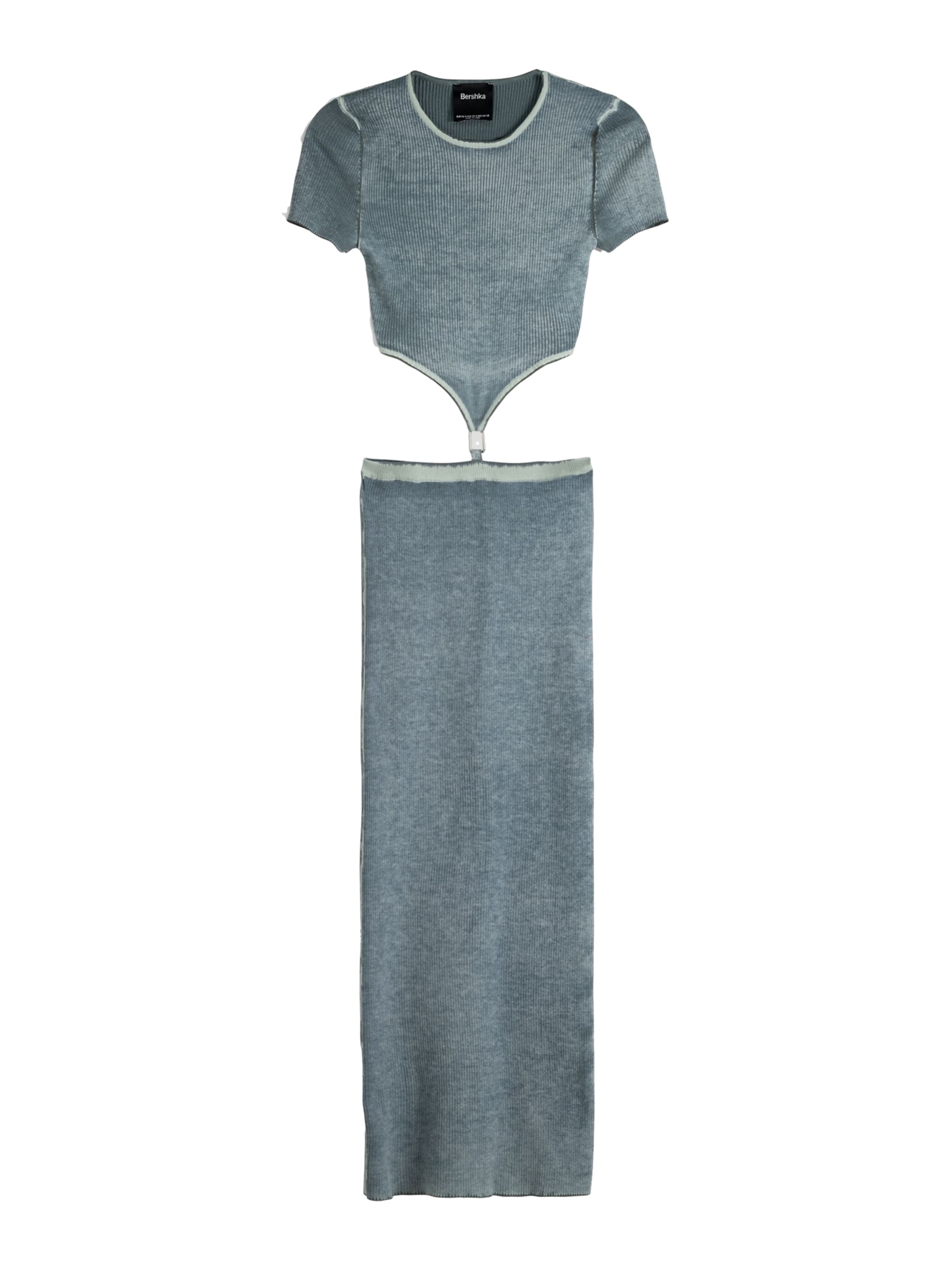 Abito in maglia di Bershka in grigio: frontale