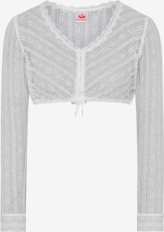 Blouse folklorique 'Preiselbeere' SPIETH & WENSKY en blanc : devant