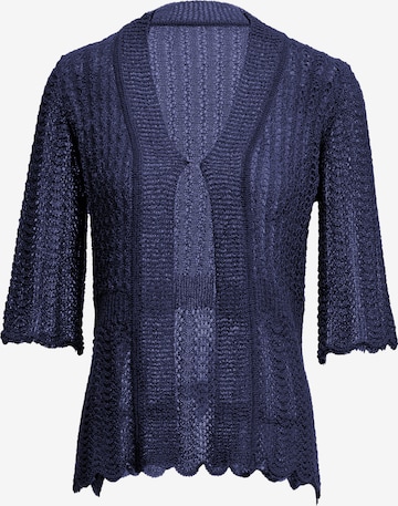 LEOMIA Gebreid vest in Blauw: voorkant