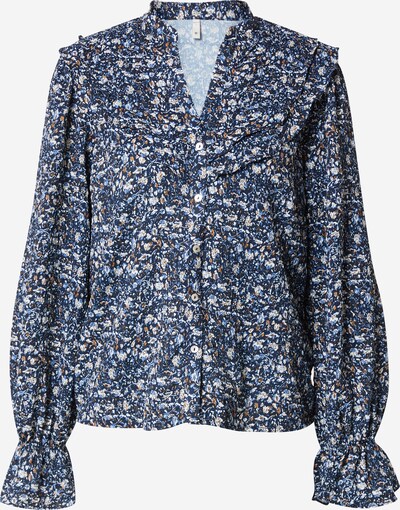 PULZ Jeans Blouse in Blue / Brown / White, Item view
