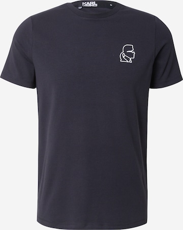 T-Shirt Karl Lagerfeld en bleu : devant