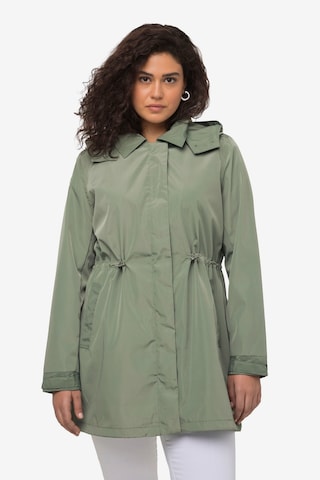 Ulla Popken Between-Seasons Parka in Green: front