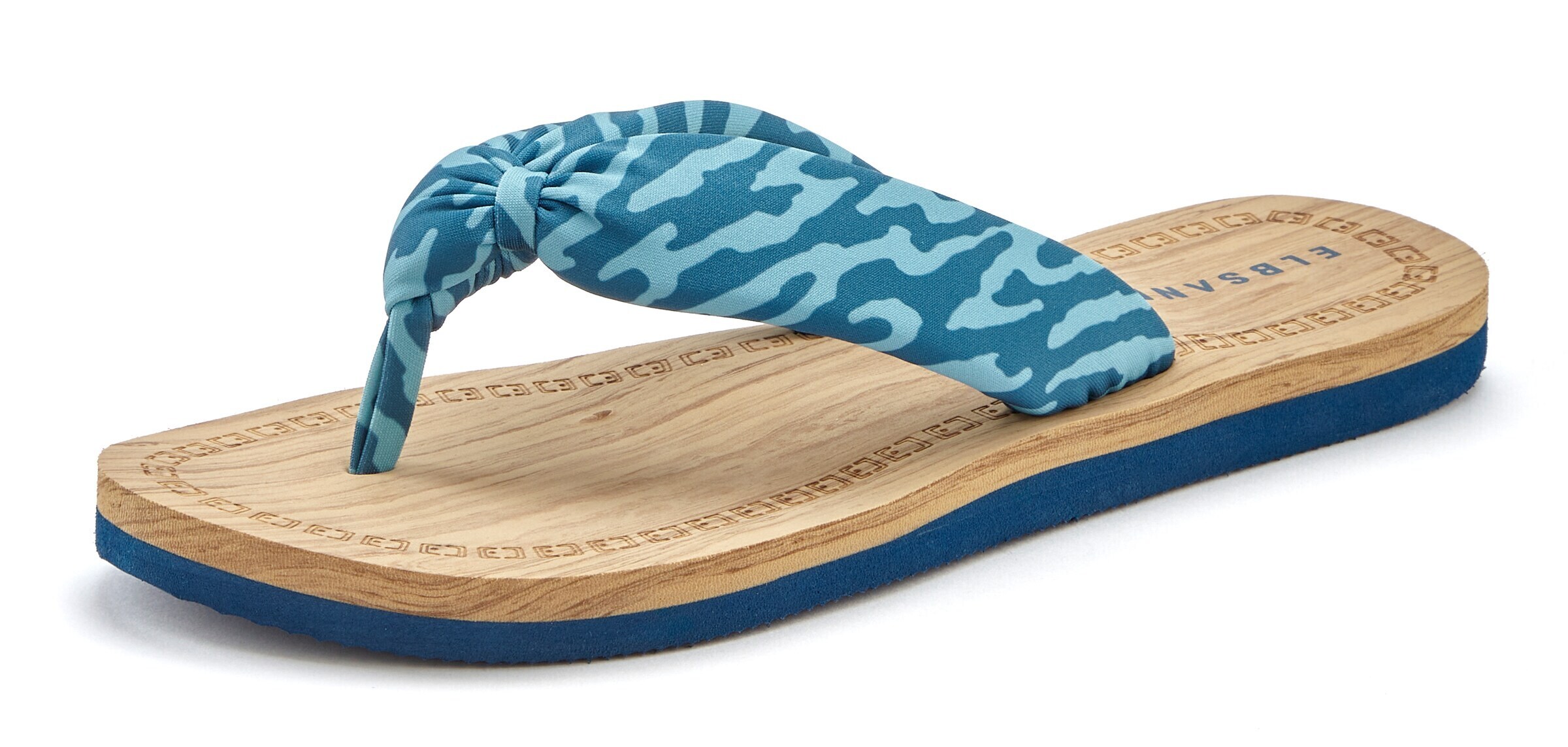 Elbsand Босоножки через палец в Зеленый: спереди