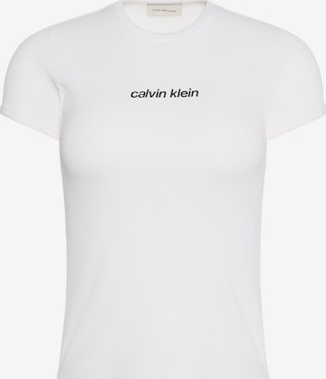 T-shirt Calvin Klein Jeans en blanc : devant