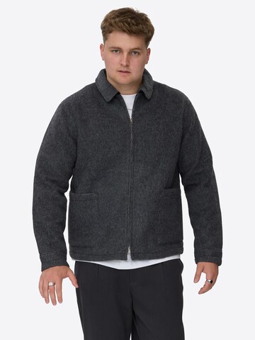 Dxnmxrk Winterjacke 'DXFynballa' in Grau: Vorderseite