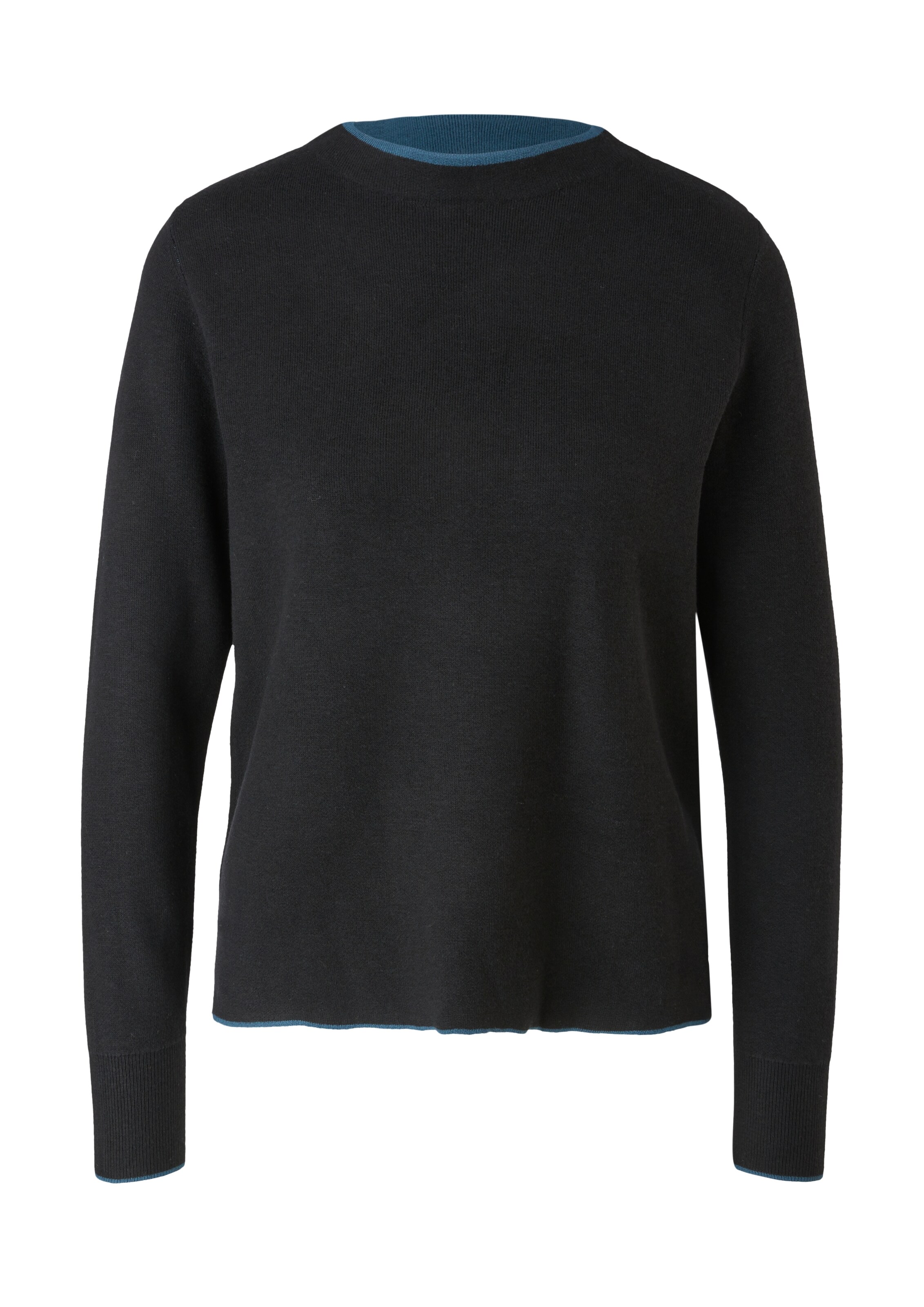 s.Oliver Trui in de kleur Petrol / Zwart, Productweergave