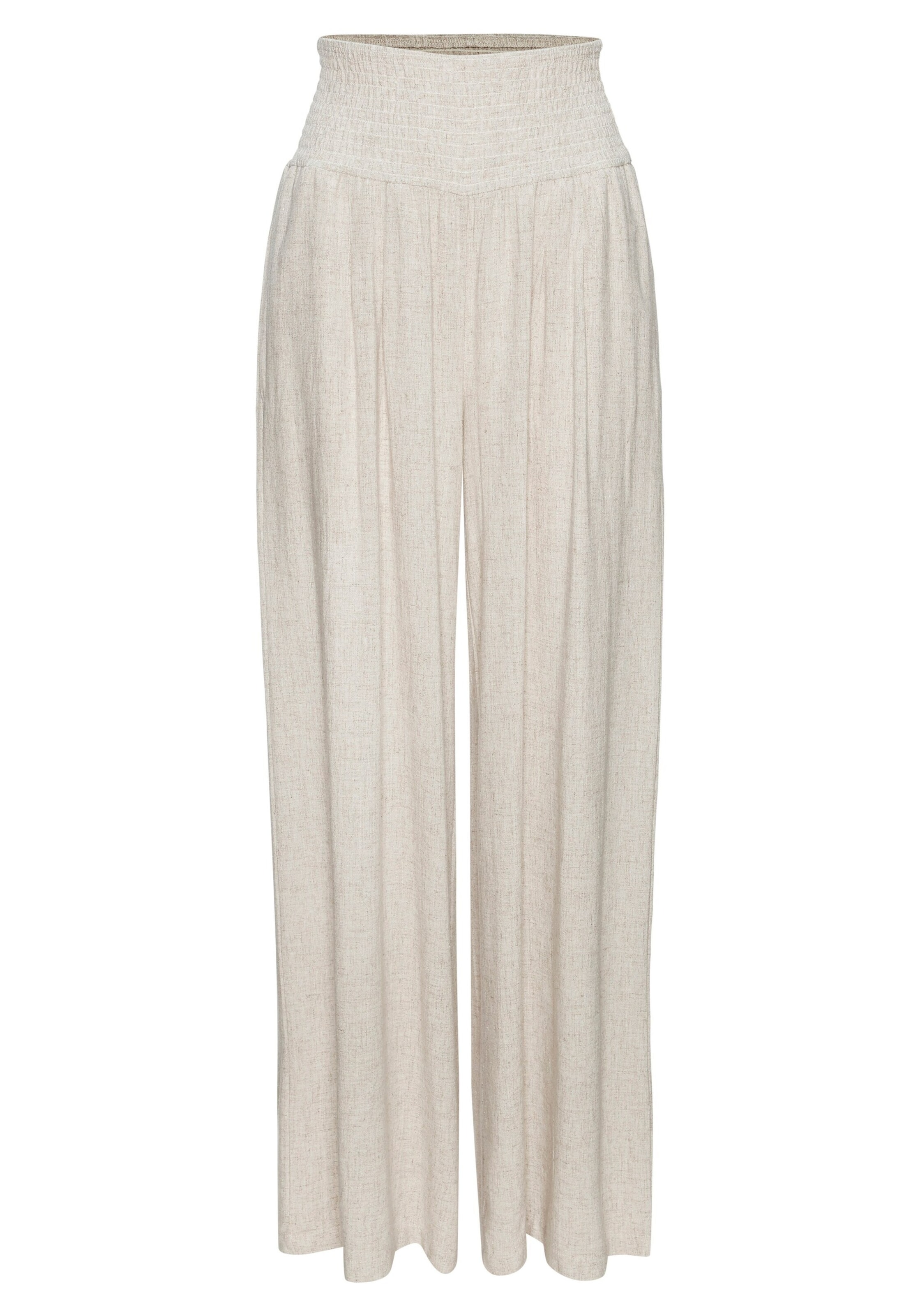 FRENCH CONNECTION Wide leg Broek in Beige: voorkant