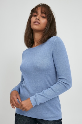 PULZ Jeans Strickpullover 'PZSARA' in Braun: predná strana