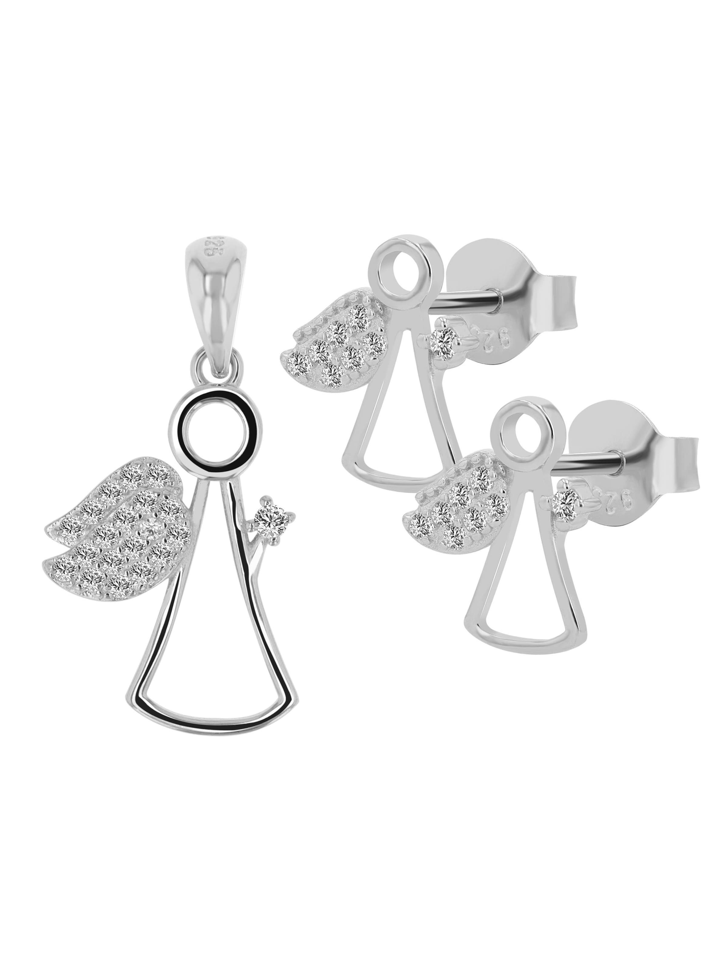 Akzent Schmuckset 'Edelstahl gold'‌‌‌‌ in Silber: Vorderseite