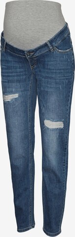 MAMALICIOUS Regular Jeans 'Cedar' in Blauw: voorkant