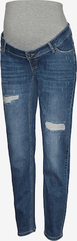 MAMALICIOUS Regular Jeans 'Cedar' i blå: framsida