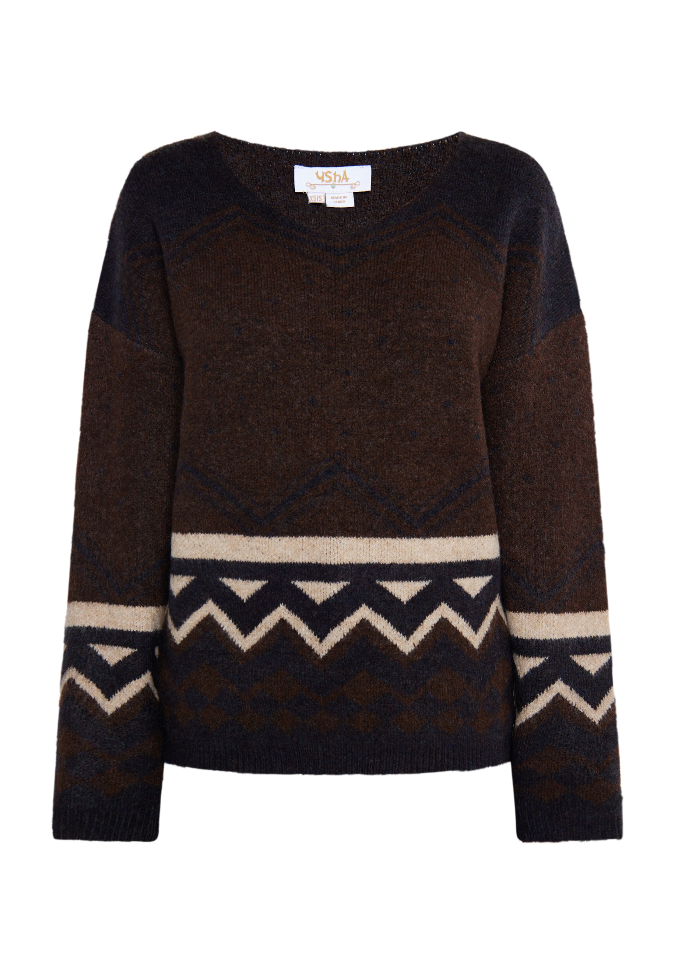 Pullover 'Rakata' di usha FESTIVAL in marrone: frontale