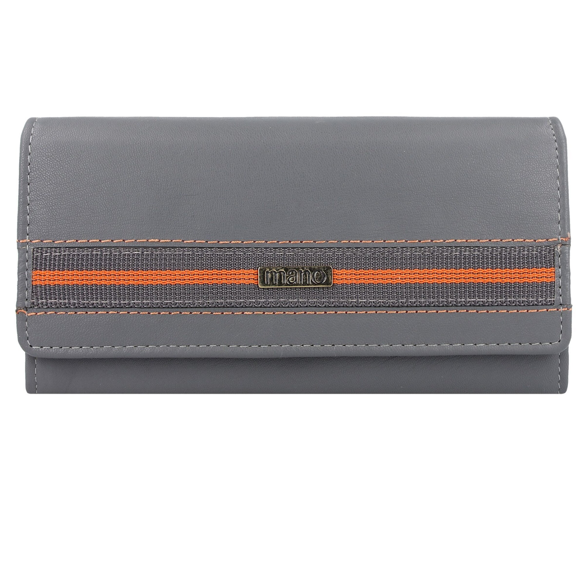 mano Wallet in Grey: front