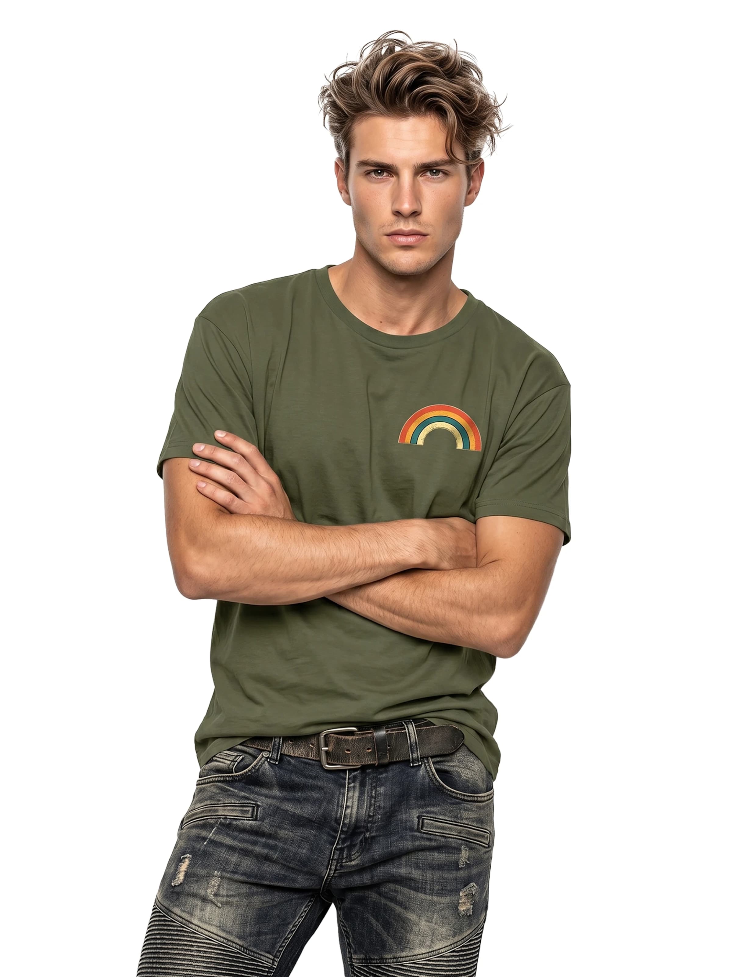 MAKAYA Shirt 'Rainbow'‌ in Grün