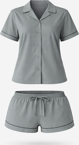 LEAFLETIC Short Pajama Set in Green: front