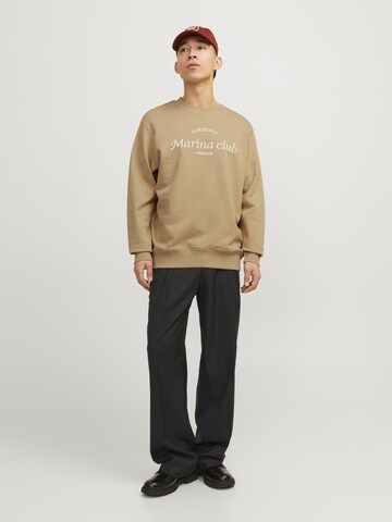 JACK & JONES Sweatshirt 'Ocean Club' in Beige