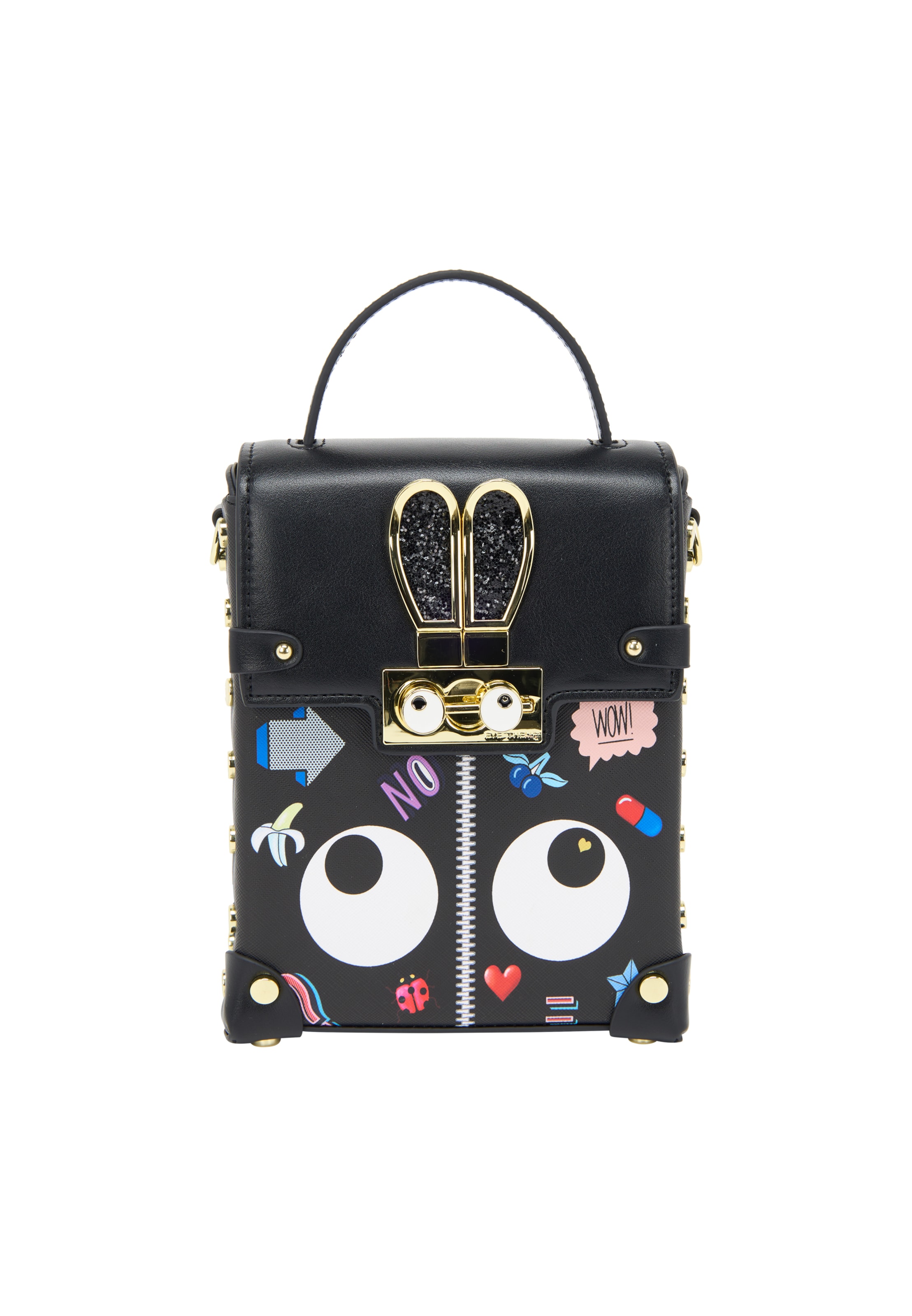 MYMO Τσάντα ώμου 'Enie' σε μαύρο: μπροστά