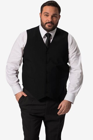 Men Plus Suit Vest in Black: front
