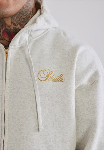 SikSilk Zip-Up Hoodie 'Essentials' in Grey