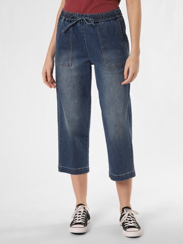 Marie Lund Wide leg Jeans in Blauw: voorkant