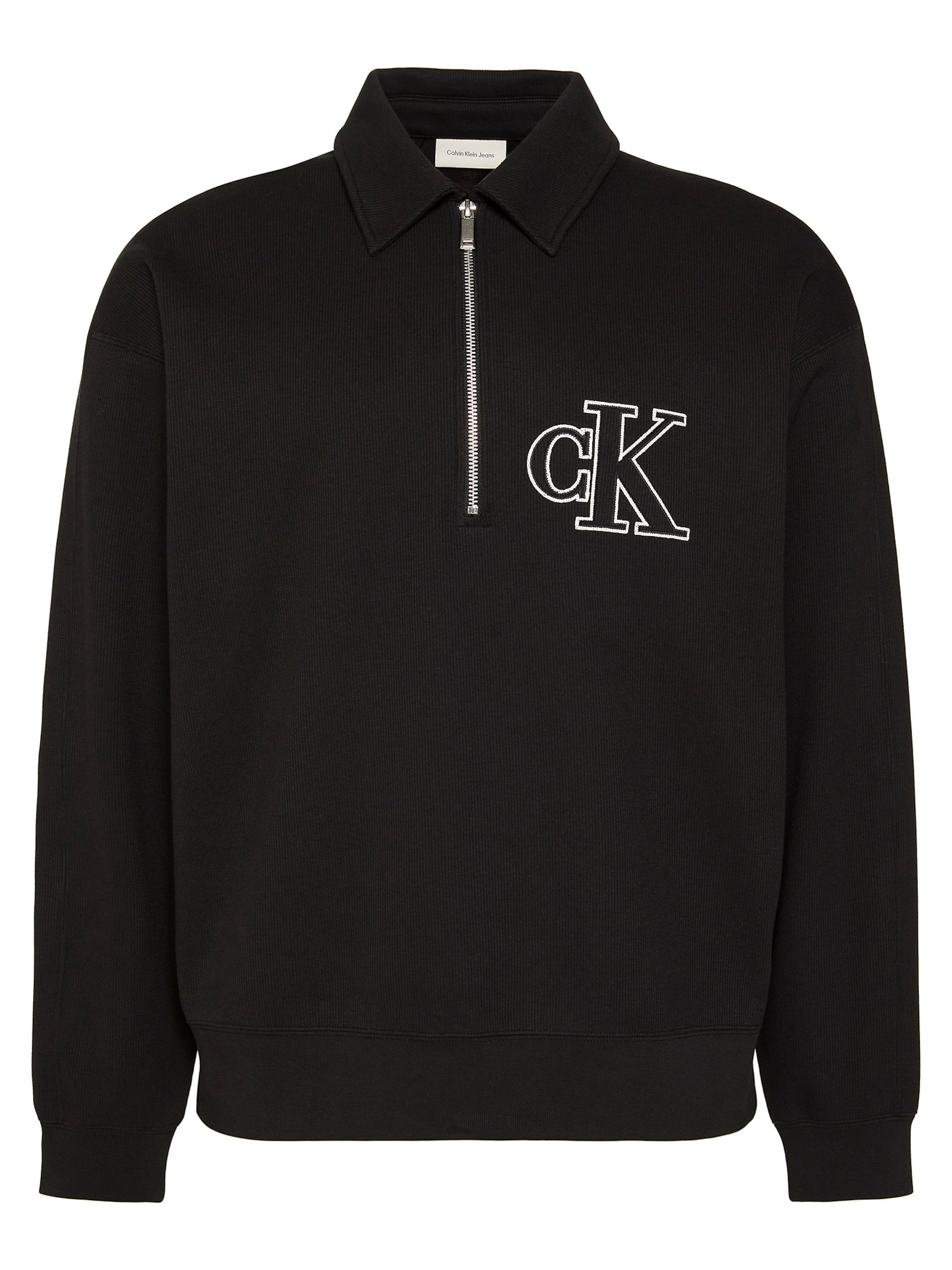 Calvin Klein Jeans Sweatshirt in Schwarz: Vorderseite